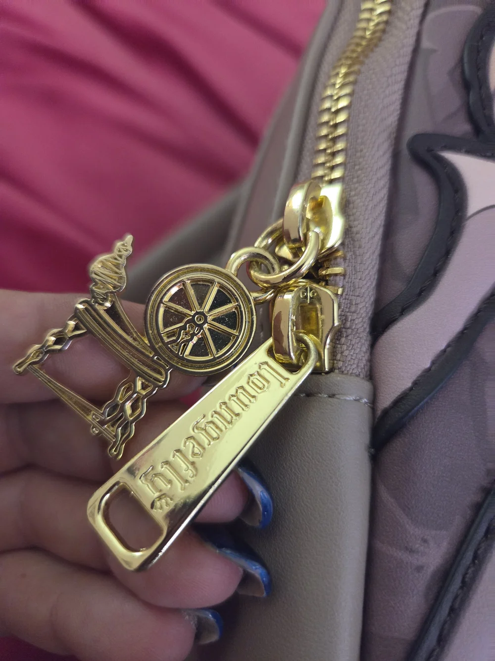 Loungefly Disney Maleficent & Aurora Mini Backpack - Taupe